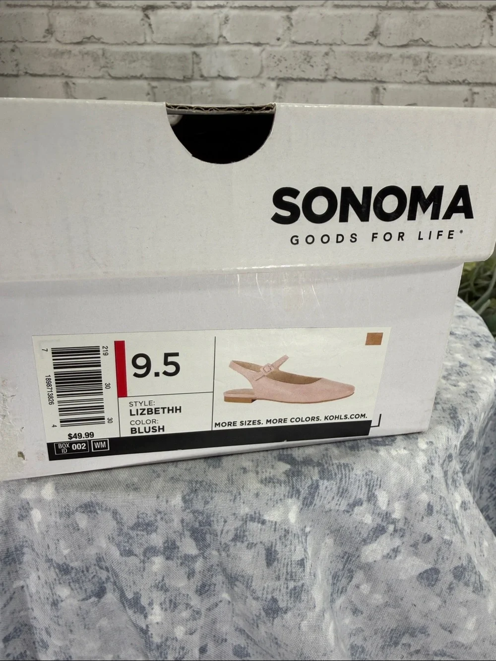 SONOMA “Lizbethh” Blush Round-Toe Open Heel Slingback Dress Flat WMS 9.5M 🩷 NIB
